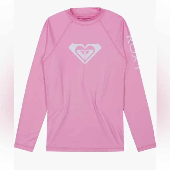 Roxy Girl’s Whole Hearted Long Sleeve Rash Guard - Picture 1 of 14